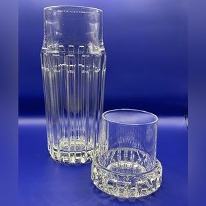 Elegant crystal bedside carafe T&Co Atlas design